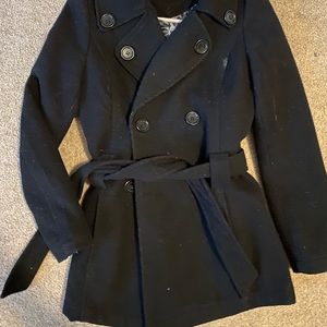 Black Women’s pea coat Sz S